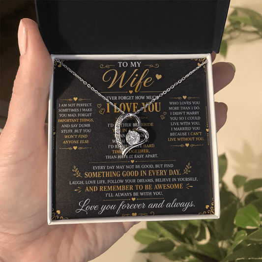 Husband to Wife "I Am Not Perfect" Necklace