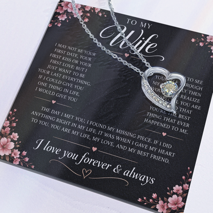 Charms Glow | Wife Heart Necklace | Meeting you was fate |