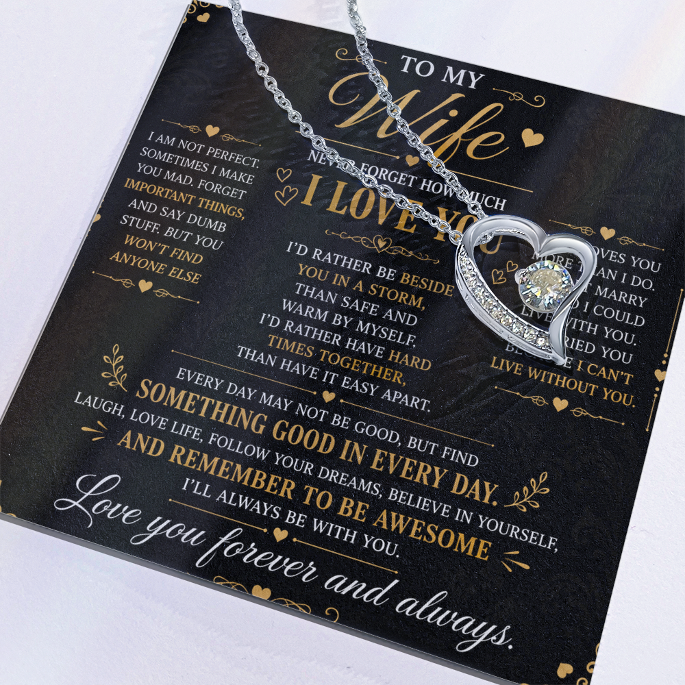 Husband to Wife "I Am Not Perfect" Necklace