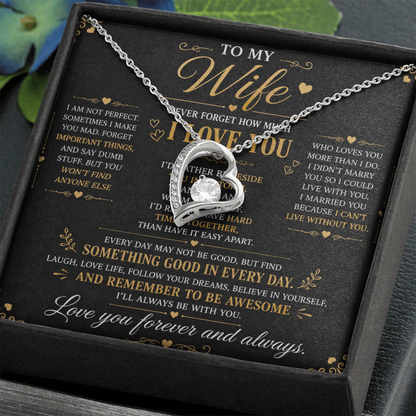 Husband to Wife "I Am Not Perfect" Necklace