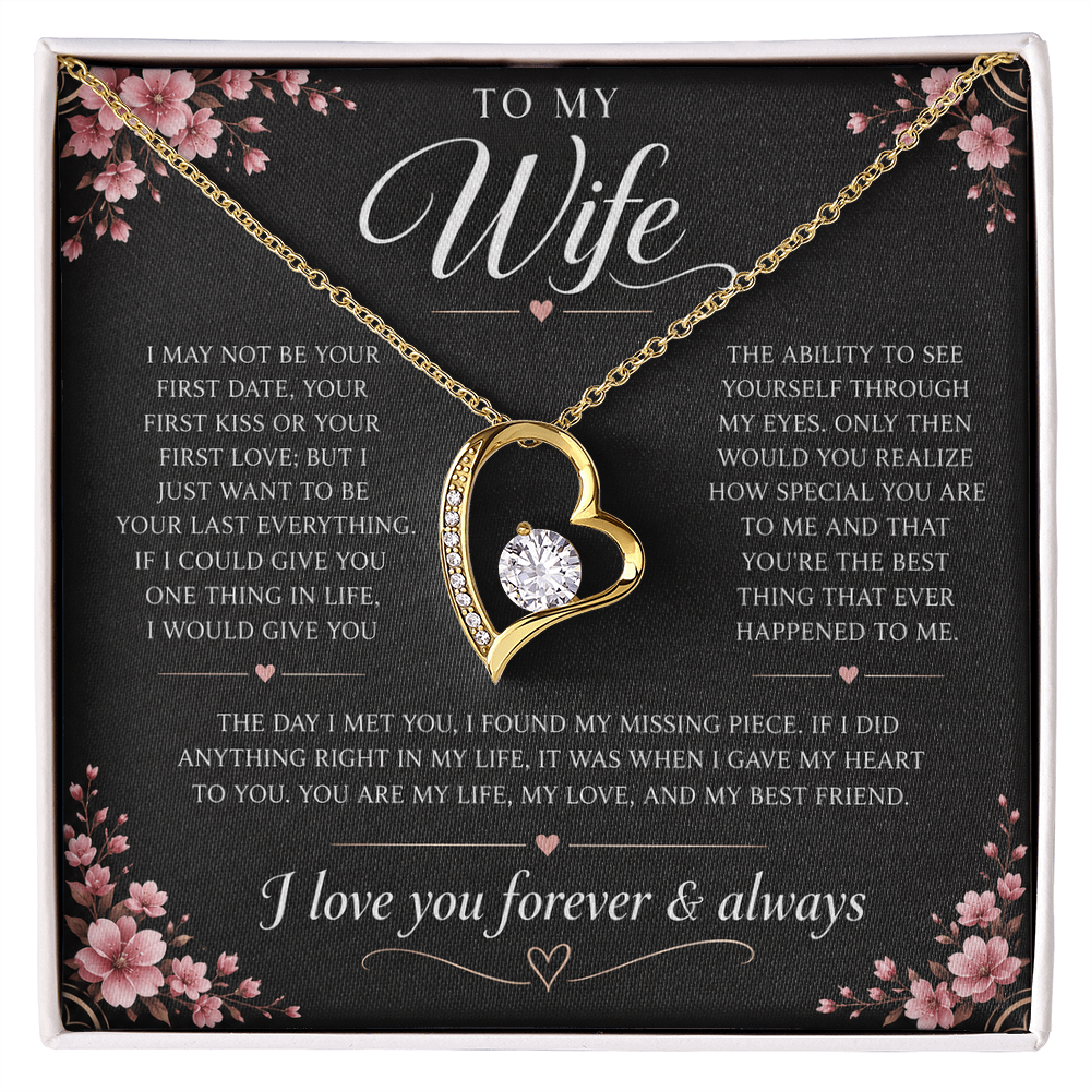 Charms Glow | Wife Heart Necklace | Meeting you was fate |