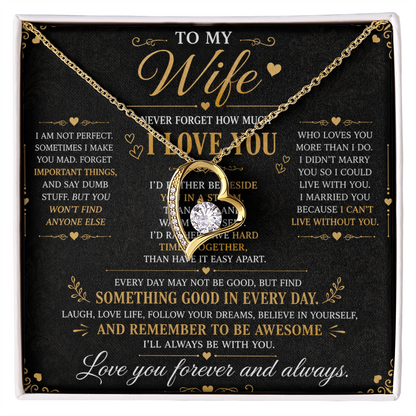 Husband to Wife "I Am Not Perfect" Necklace