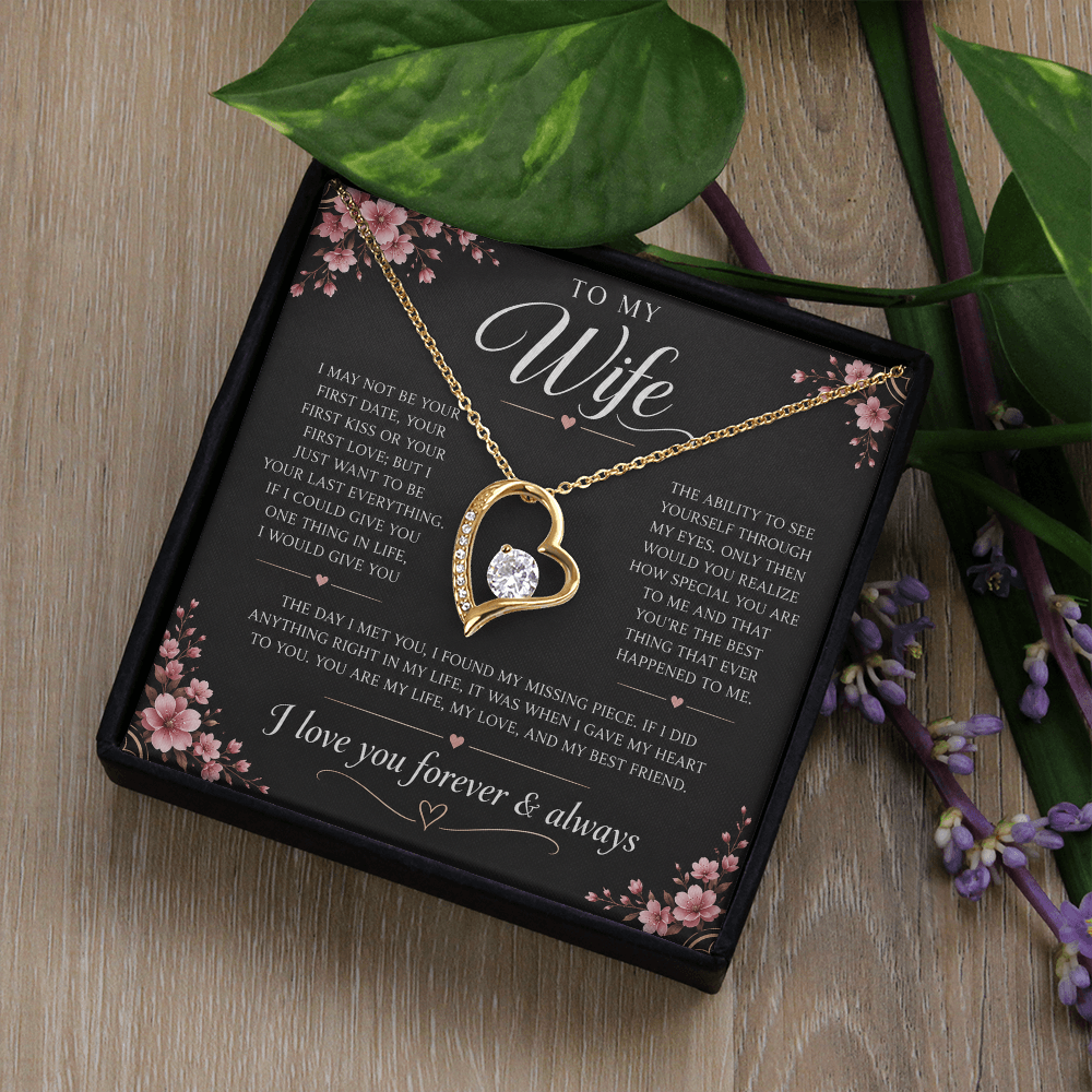 Charms Glow | Wife Heart Necklace | Meeting you was fate |