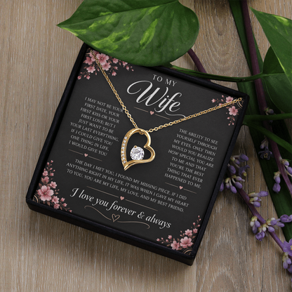 Charms Glow | Wife Heart Necklace | Meeting you was fate |