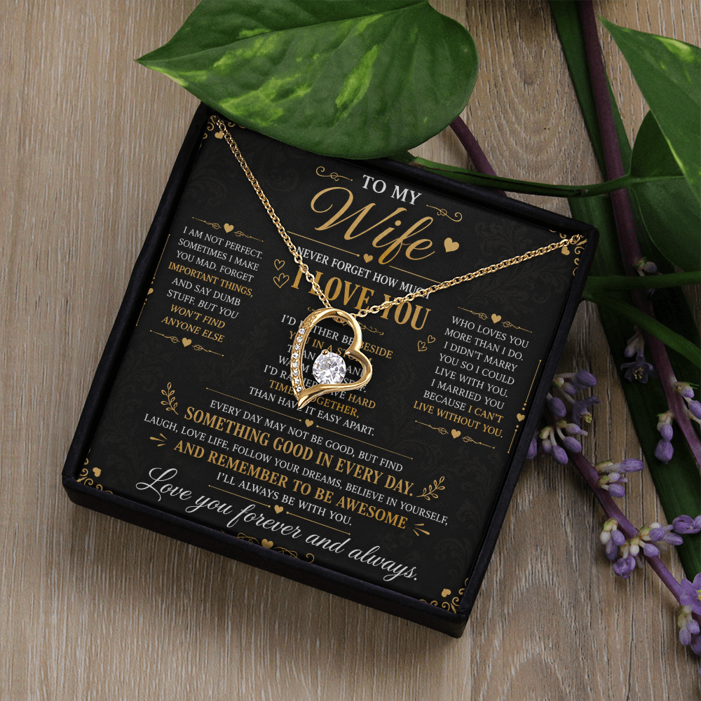 Husband to Wife "I Am Not Perfect" Necklace