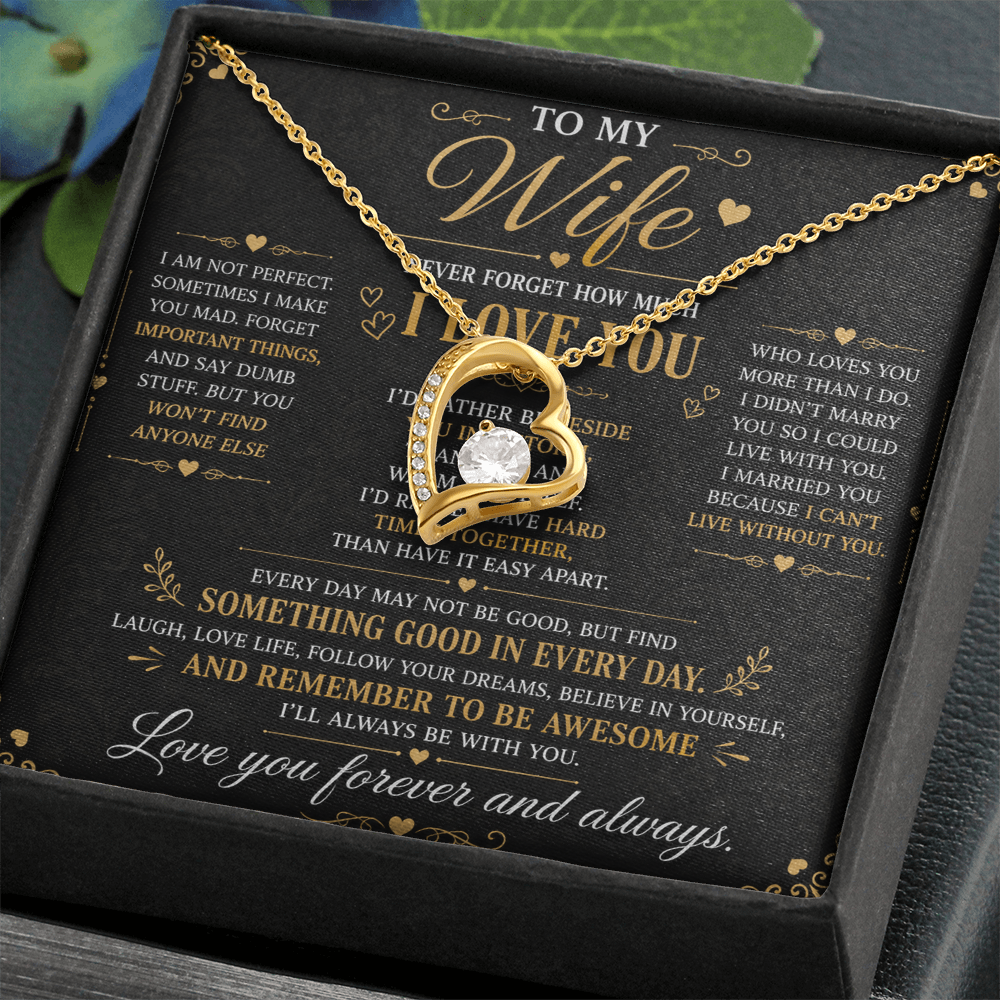 Husband to Wife "I Am Not Perfect" Necklace
