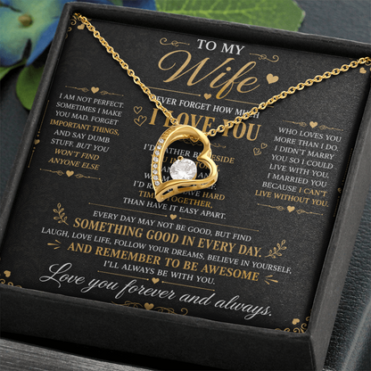 Husband to Wife "I Am Not Perfect" Necklace