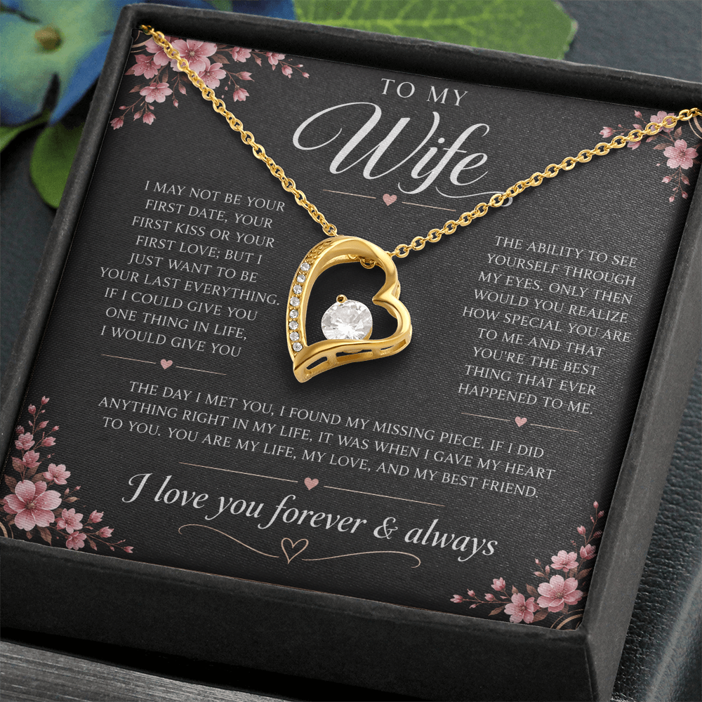 Charms Glow | Wife Heart Necklace | Meeting you was fate |