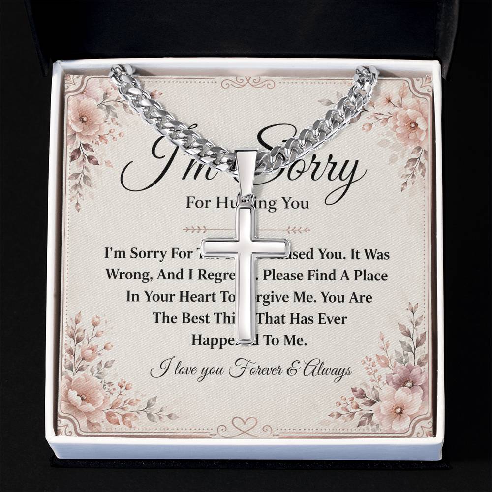 To My Son - Personalized Cross - Cuban Link Chain