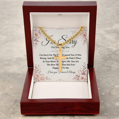 To My Son - Personalized Cross - Cuban Link Chain